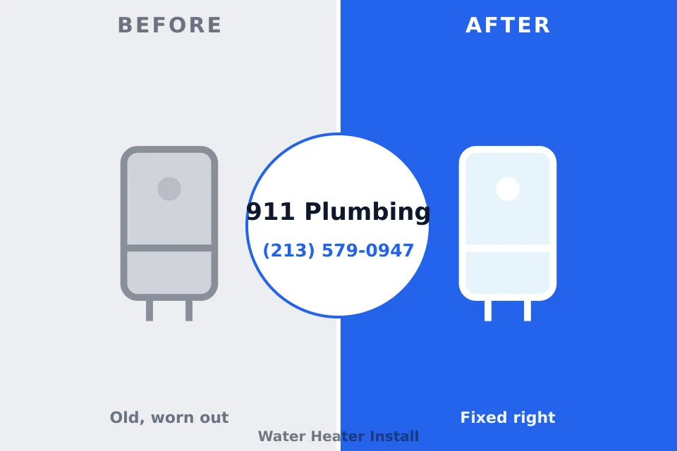 Before and after: plumbing repair Valley City, ND
